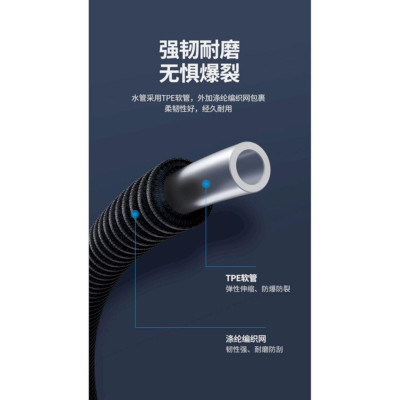 Ugreen UG80344lp267TK Súng phun nước rửa xe ô tô áp lực cao xả nước máy di động ống nước tăng áp ( 5 mét trước khi phun nước * 15 mét sau khi phun nước) - HÀNG CHÍNH HÃNG