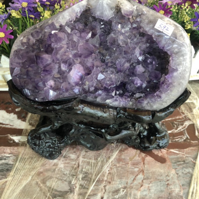 Hang hốc phong thủy đá thạch anh tím hút tài lộc - Nặng 5,92 kg