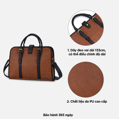 Túi xách công sở nam nữ đựng tài liệu A4 UB2 - 6030, túi đựng laptop 14 inch thanh lịch