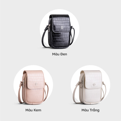 Túi Yuumy ( Thời trang nữ đi chơi sành điệu size 11 - Túi đeo chéo da Verein YN180 )