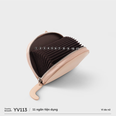 Ví Yuumy ( Thời trang nữ mặt mèo cute mini - Ví da Smooth YV113 )