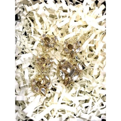 Earrings đeo tai thời trang đính đá lấp lánh cho nữ