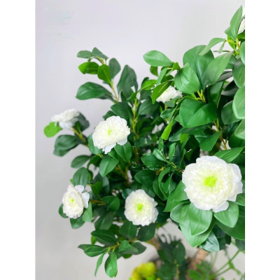 Cây hoa trà mi giả - Size 100cm đến 160cm - Cây giả, hoa lụa Decor trang trí nhà cửa