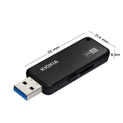 USB KIOXIA 32GB/64GB U365 150MB/s USB 3.2 Gen 1 ĐEN – Hàng Chính Hãng