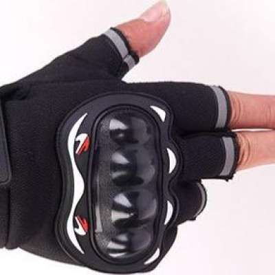 Găng tay/ bao tay hở ngón chuyên phượt sport có gù - giao màu ngẫu nhiên 