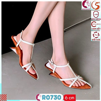 [2 IN 1] Sandal Nữ Đế Xuồng Cao 6 Phân RO730 ROSATA Thích Hợp Cả Đi Làm Và Đi Chơi - Nữ Tính - Hiện Đại - Thanh Lịch