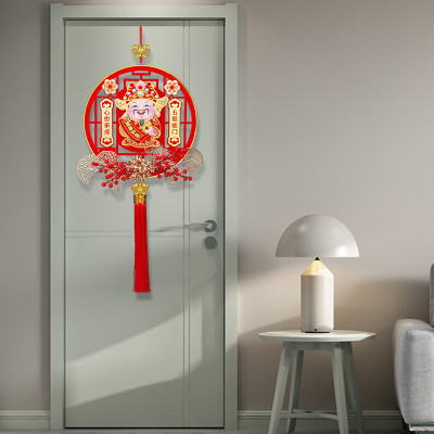 Dây Treo Trang Trí Thần Tài Đầu Lắc Lư Dùng Pin Có Bông Tua Và Móc Treo