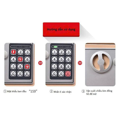 Két sắt mini mã khoá điện tử có khe , an toàn bảo mật cao có vít treo tường - giao mầu ngẫu nhiên