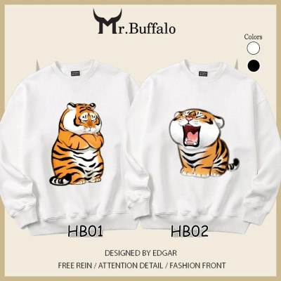 Áo Sweater cặp đôi Hổ béo cute HB01HB02 Mr.Buffalo