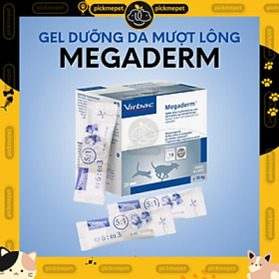[ CHÍNH HÃNG ] Megaderm Virbac hộp 28 gói - Gel giúp dưỡng đẹp da, mượt lông chó mèo