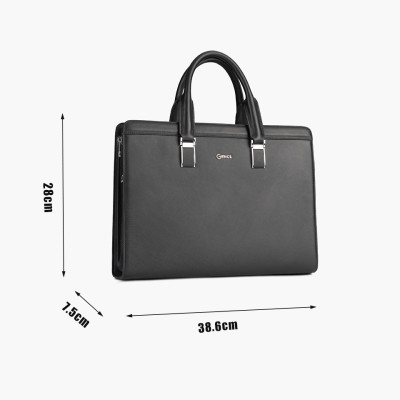 Túi Xách, Cặp Thời Trang Công Sở Nam Da Bò Sanffiano Cao Cấp CDX11 Đen