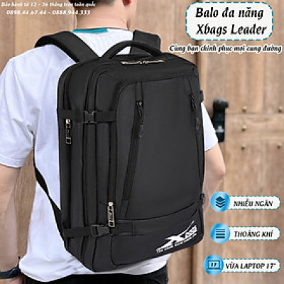 Balo laptop 17 inch giá rẻ, balo công sở, balo du lịch cỡ lớn Xbags Leader
