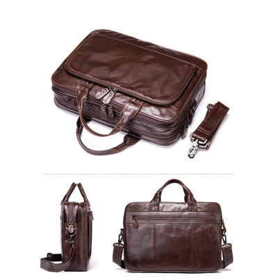Cặp công sở nam da bò cao cấp BHM8979 Nhiều ngăn để đồ. Túi xách công sở nam