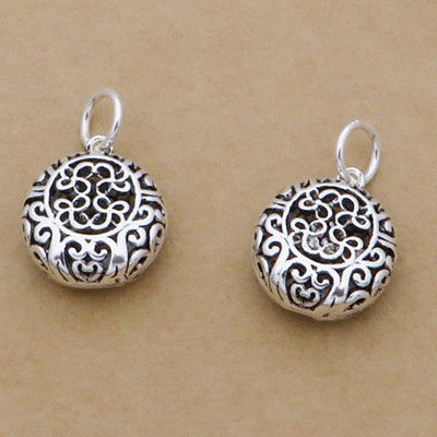 Combo 2 cái charm bạc hình túi may mắn treo - Ngọc Quý Gemstones