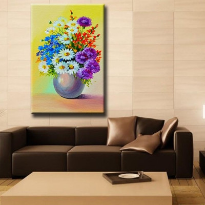 Tranh Canvas Suemall CV1408113 - Bình Hoa Sắc Màu 