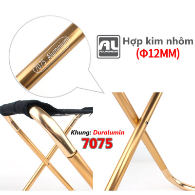 Ghế Xếp Inox Ghế Câu Cá Gấp Gọn Mini Bỏ Túi Dễ Dàng Mang Khi Du Lịch Dã Ngoại 