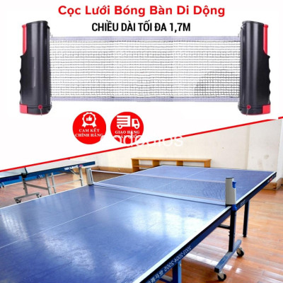 Cọc Lưới Bóng Bàn Rút Gọn Chất Liệu ABS Cao Cấp Chiều Dài Điều Chỉnh Tới 1,7m Chính Hãng dododios