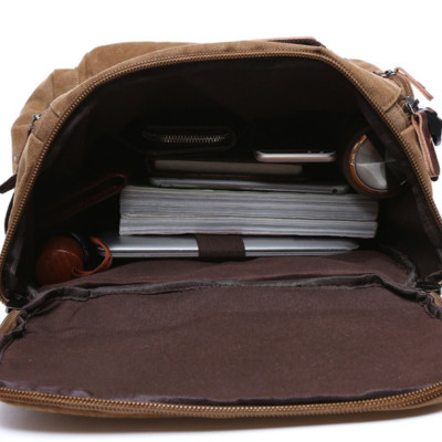 Balo du lịch nam vải canvas cao cấp Dành Cho Đi Học, Dã Ngoại, Đi Phượt, Đựng Laptop (14-17")