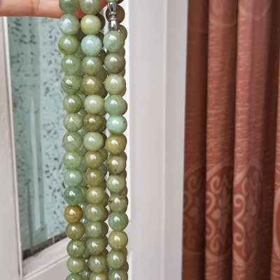Vòng Chuỗi đeo Cổ Đá cẩm thạch tự nhiên hạt to size 9mm Màu xanh ngọc dầu bóng mượt đẹp nữ đeo cổ nhẹ nhàng mát của đá tự nhiên tâm bình yên Món quà tặng Mẹ và người thân và cho chính bản thân mình ý nghĩa ạ