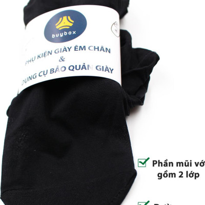 Combo 5 cặp vớ da mỏng tone màu thích hợp da Á Đông có cổ và mũi vớ dệt 2 lớp - buybox - BBPK28