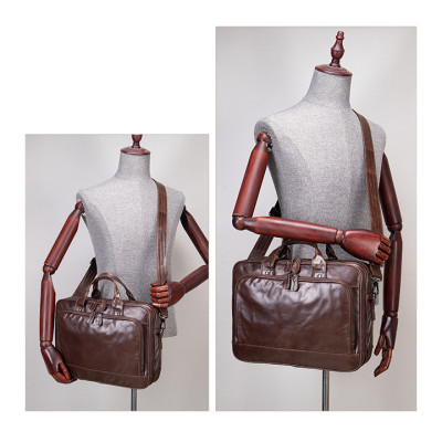 Cặp công sở nam da bò cao cấp BHM8979 Nhiều ngăn để đồ. Túi xách công sở nam