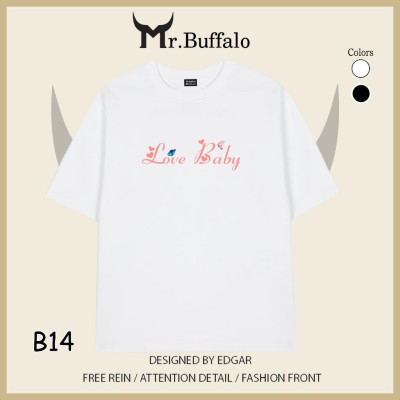 Áo Thun Đôi, Cặp Mr.Buffalo "Love Baby" Tshirt Cotton 100% có bigsize Unisex Local Brand B14B15