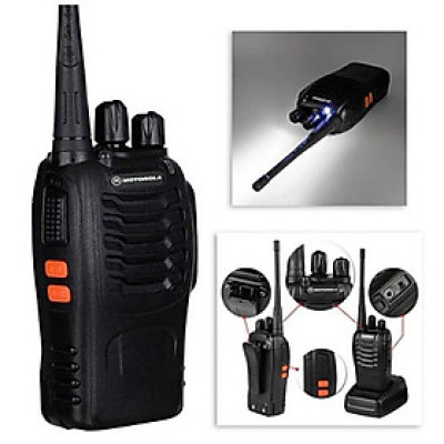 2 Bộ đàm Motorola XPR-368 + 2 Tai nghe chuyên dụng cho bộ đàm, phiên bản mới nhỏ gọn, liên lạc xa 2.5 km, pin dùng 12 giờ, xuyên phá vật cản tốt - Hàng nhập khẩu