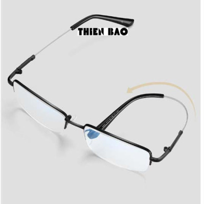 Kính lão thị, kính viễn thị Nam nữ KVM367 hàng đẹp xẻ cước chống as xanh Gọng TITANIUM càng dẻo chuẩn độ