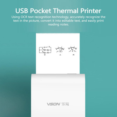USB Pocket Thermal Printer Mini Photo Tester Paper Printer Portable Homework Printer for Students