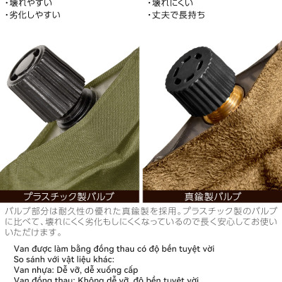 Lysin - gối đầu tự bơm hơi chất liệu da lộn siêu rộng 70cm thoải mái cắm trại dã ngoại camping, picnic du lịch