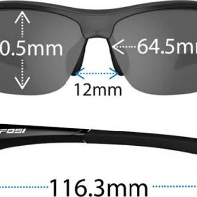 Kính mát thể thao Tifosi Intense - Gọng Gloss Black, Tròng Smoke
