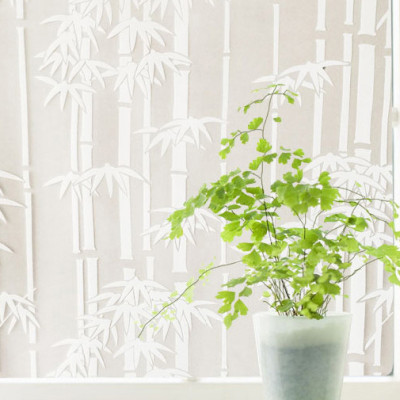 Combo 5 Mét Decal Giấy Dán Kính Trúc Trắng (5 Mét Dài x 0.45 Mét Ngang)