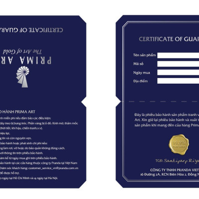 Tranh Vàng 24K - BST Luxe Aqua Phong Cách Sống - Size 24.5 x 28.5cm -  CGS-0881-03