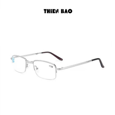 Kính lão thị, viễn thị đọc sách Nam nữ gấp gọn ( Tặng bao da đeo hông) KVT1510 tròng Nhật xẻ cước loại tốt mạ crom bền đẹp