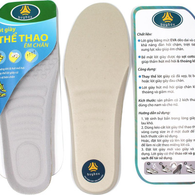 Lót giày mặt vân massage lòng bàn chân buybox BBPK06