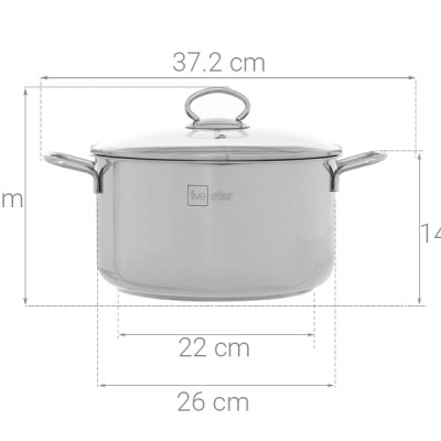 Nồi inox 3 đáy 26 cm Fivestar FSN 26IN1 tặng 10 muỗng ăn inox
