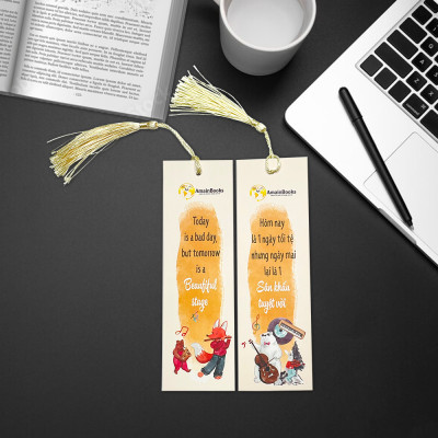 Combo 03 cái Bookmark đánh dấu sách truyền cảm hứng có tua rua (ngẫu nhiên)
