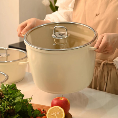 Bộ Nồi Chảo Phủ Gốm 5 Món Xtrema Chống Dính Haatz Hàn Quốc, Bền Bỉ, An Toàn Sức Khỏe, Hàng Chính hãng Bảo Hành 2 Năm