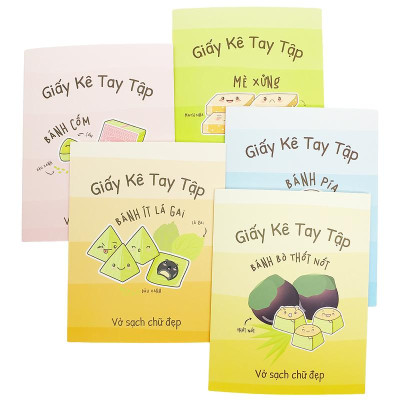 Giấy Kê Tay Tập Bánh Việt - The Sun - Mè Xửng - Màu Xanh Lá