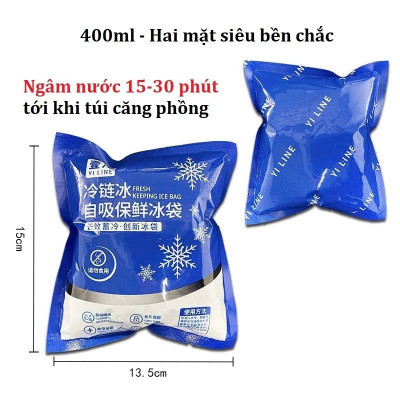 COMBO 5 Túi đá gel khô 200ml bảo quản thực phẩm, an toàn, tiện lợi - Không chảy nước - Giữ lạnh thực phẩm, đồ ăn Túi đá khô giữ nhiệt bảo quản lạnh sữa an toàn, tiện lợi - Giao Mẫu Ngẫu Nhiên