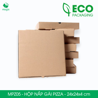 MPZ05 - 24x24x4 cm - 20 Hộp nắp gài pizza đa dụng - Hộp nắp gập, hộp carton gói hàng, hộp quà