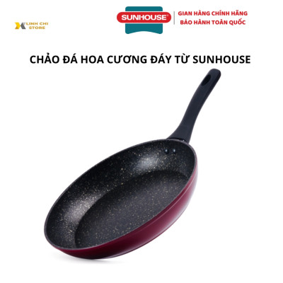 Chảo đá hoa cương đáy từ SUNHOUSE SFP24B/26B/28B - Hàng chính hãng