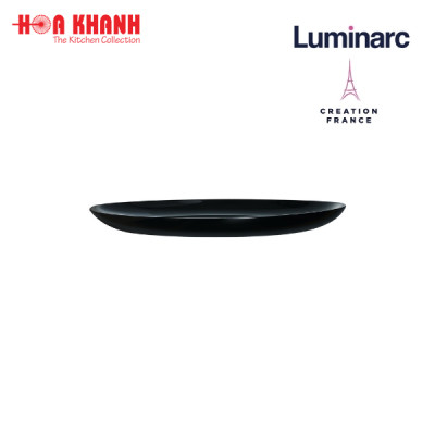 Đĩa Thủy Tinh Luminarc Diwali Đen 25cm cường lực, kháng vỡ - 1 đĩa - P0867