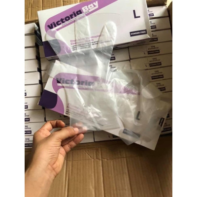 Hộp 100 Găng Tay Nấu Ăn Siêu Dai Victoria Bay Làm Bếp Siêu Dai Chất Liệu TPE Không Mùi Chống Nhăn