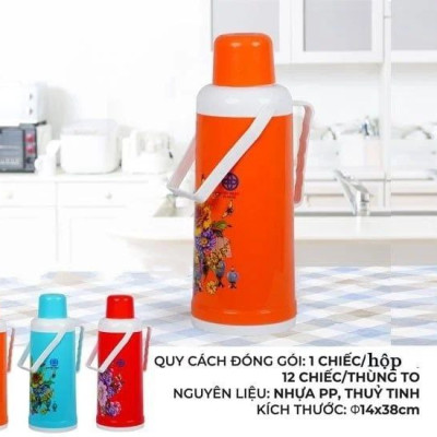 PHÍCH BÌNH ĐỰNG NƯỚC SÔI NƯỚC NÓNG 24H - 48H PHÍCH RUỘT THỦY TINH CAO CẤP High Quality glass MH 3988/39986-1