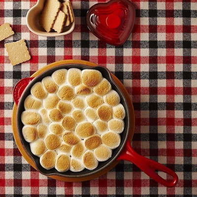 Chảo gang Le Creuset 23cm - Made in France hai màu xanh đỏ Hàng chính hãng