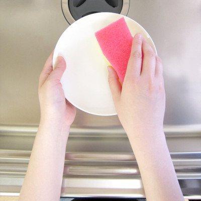 Set 05 miếng mút rửa chén bát Ohe, làm từ vải nilon không dệt giải pháp cho nhà bếp hiệu quả, đơn giản - nội địa Nhật Bản