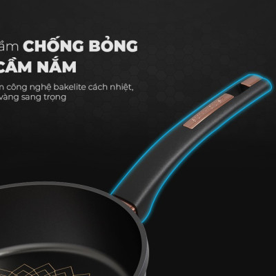 Chảo Chống Dính Ultra Titalium Đáy Từ Sunhouse ST28B - Hàng Chính Hãng