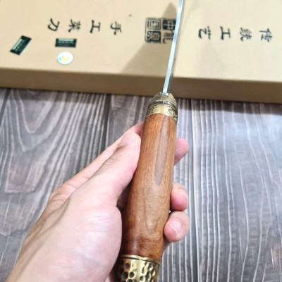 DAO BẾP - DAO THÁI CHẶT HOA VĂN HỔ MÃ A6 DT150 NT topcomshop vn