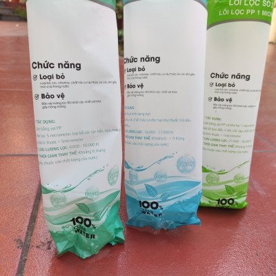 Bộ 3 LÕI LỌC NƯỚC số 1,2,3 lõi lọc thô dùng cho máy lọc nước R.O gia đình